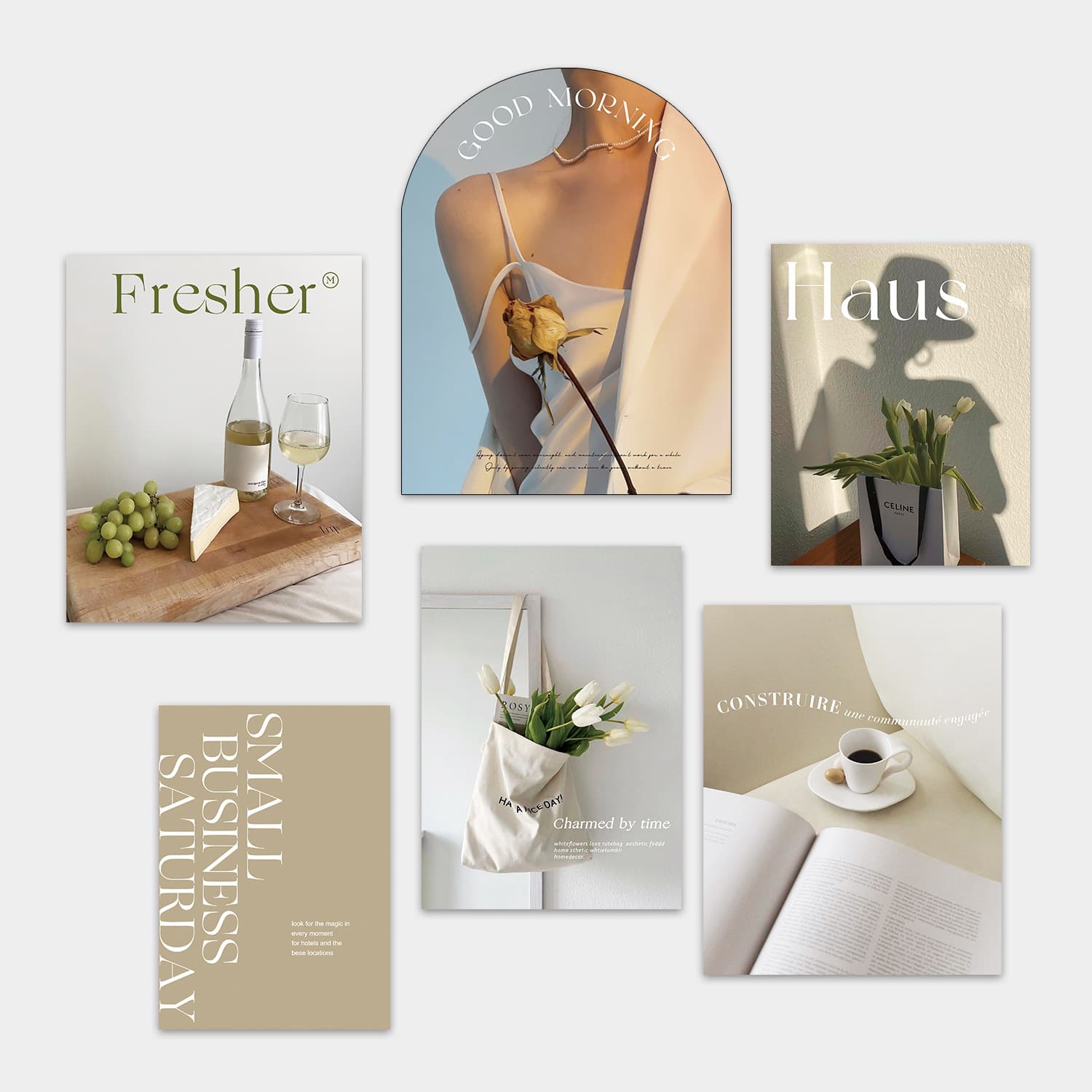 Ins Wall Decoration Card Photo Props Photography Background Decoration Stickers Popular Room Wall Decoration Magazine
