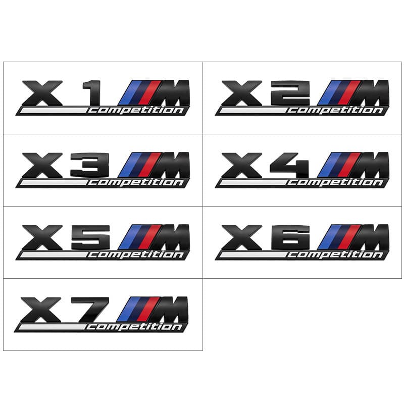 For BMW Rear Emblem M3/M4/M5/M2/Competition Thunder Edition X1M/X3M Letter Badge