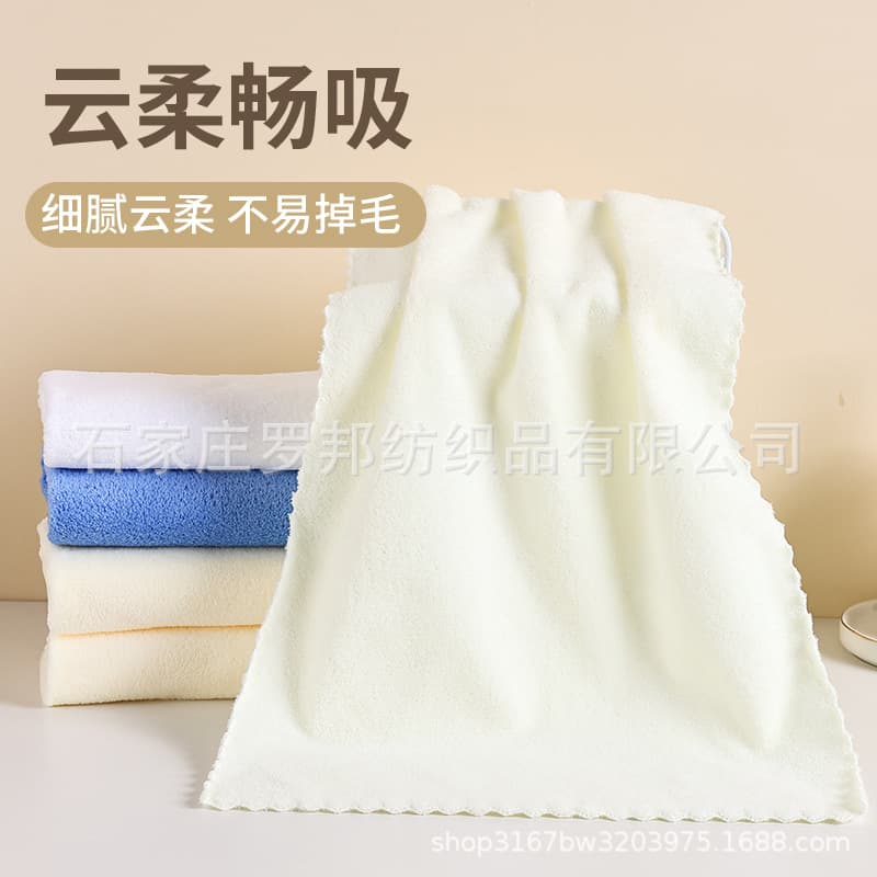Bathhouse disposable washable coral fleece towels homestays guesthouses foot massage shops specialized trimmed edge gift solid color