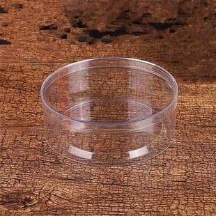 In Stock Transparent Plastic Box PS Food Plastic Packaging Box with Lid Cosmetic Storage Small Plastic Round Box Wholesale