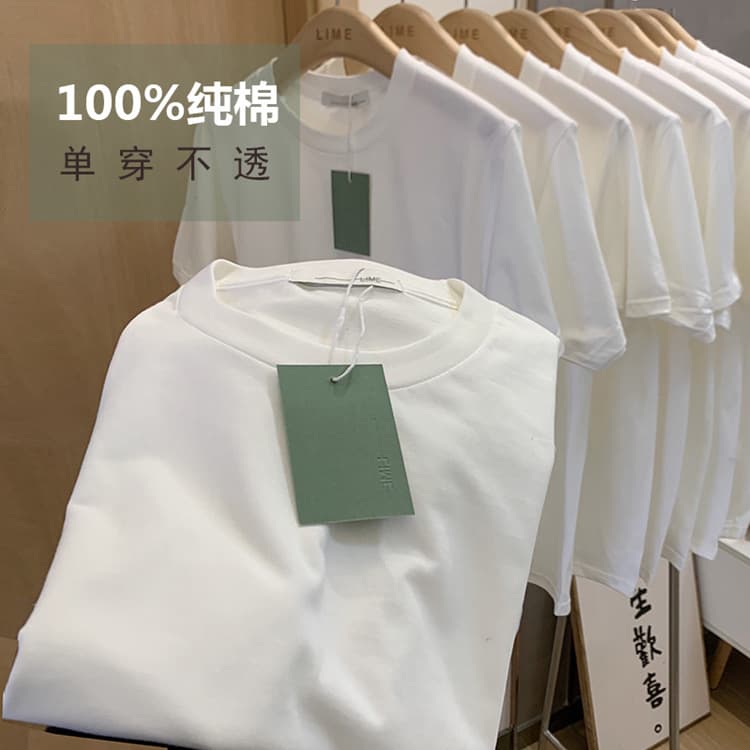 Women's Loose Fit Short Sleeve T-Shirt Pure Cotton Combed Comfortable Breathable Solid Color Base Layer Shirt Versatile Top