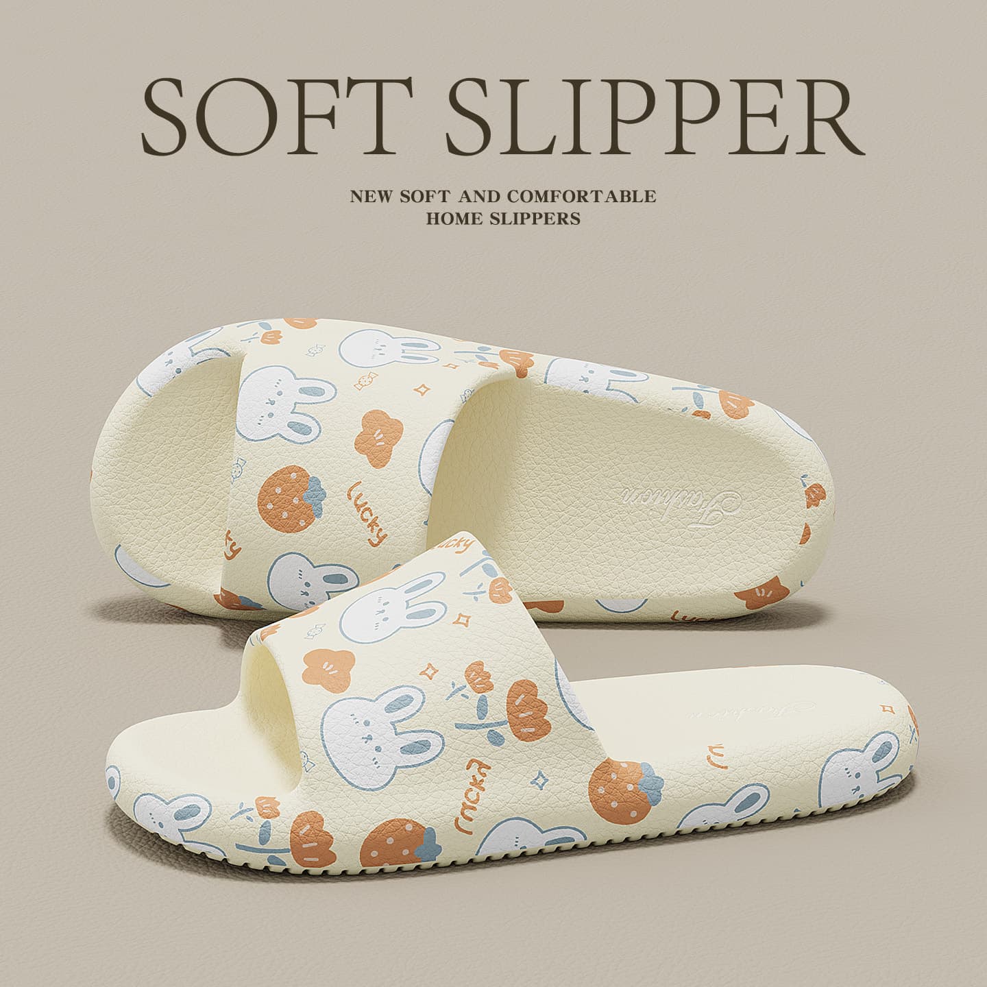 Anti-slip slippers for women summer new cute print home indoor bathroom eva silent slippers for women to wear outside