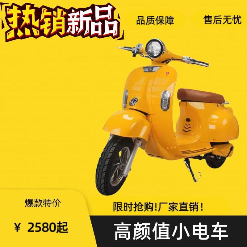 Roman Holiday Retro Electric Scooter Vespa Style Adult Moped Vintage Battery Motorcycle 60V72V