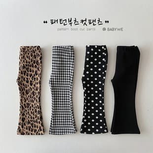 In Stock Korean Chic Children's Pants, New Style Children's Wear, Girls' Plaid Flared Pants, Baby Girls' Pants Long Pants Trendy