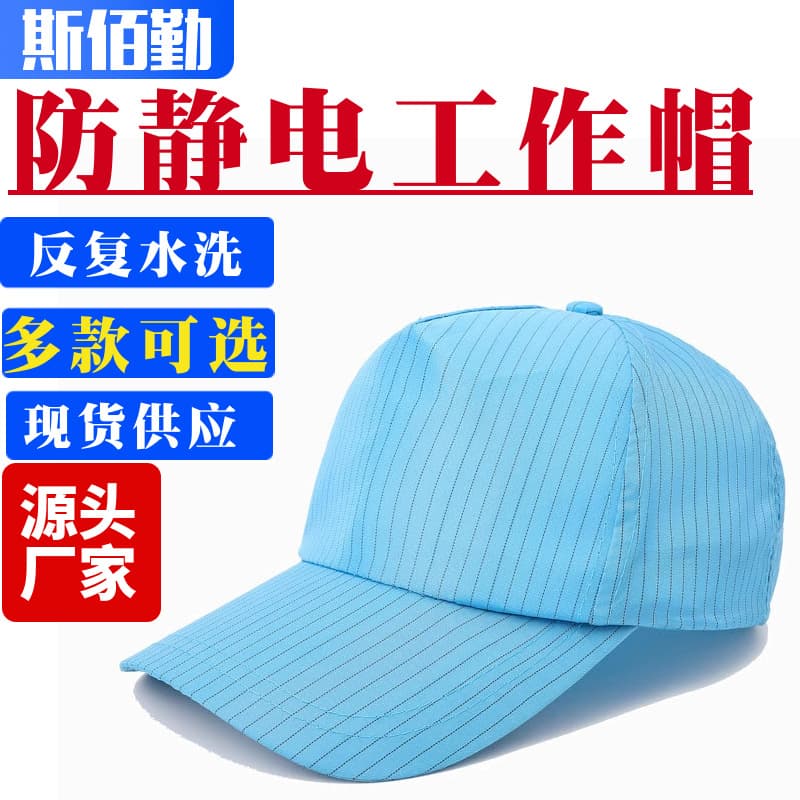 Anti-Static Cap Sun Hat Dust Cap Cleanroom Cap Food Factory Men and Women Workshop Labor Protection Work Mesh Cap Hygiene Cap