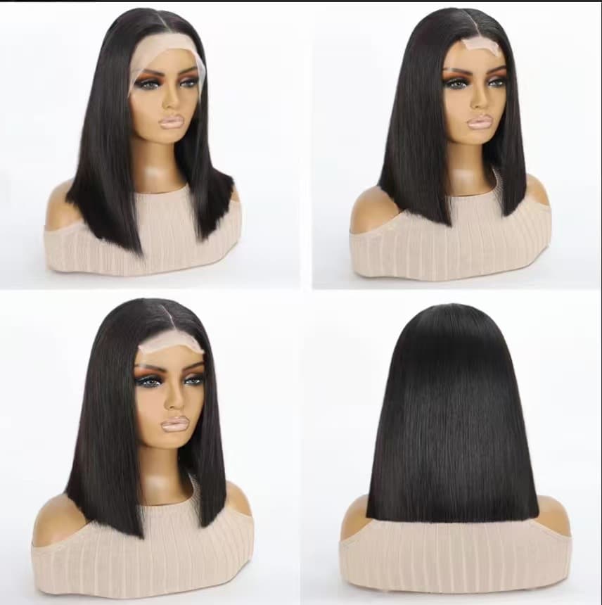 SDD Lace Frontal Straight Bob Kim Closure Human Hair Wigs
