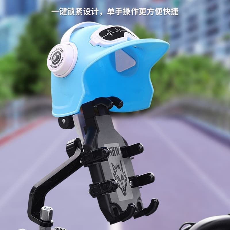 Electric car mobile phone holder navigation motorcycle shockproof bicycle battery car takeaway car machine holder small helmet