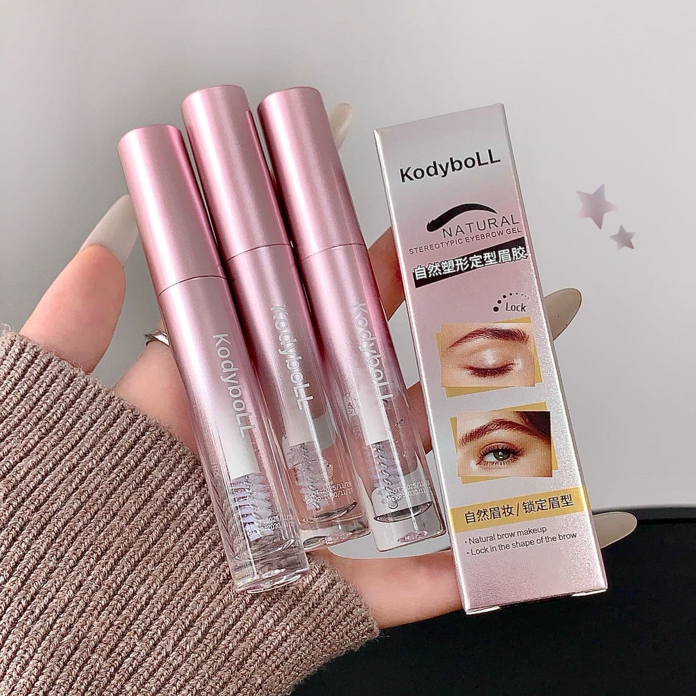 KodyboLL Natural Shaping Eyebrow Gel Non-Clumping Fresh 3D Brow Look Natural Wild Brow Lightweight Brow Gel