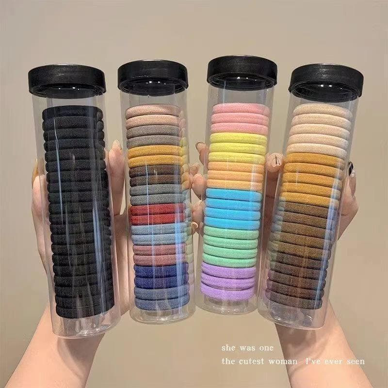 High-elasticity hair tie, women's ponytail hair rope, durable hair tie, versatile hair accessory, dopamine