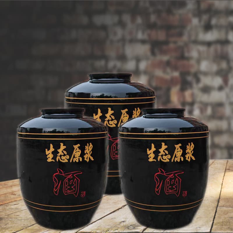 Factory Wholesale Ceramic Wine Jars, Large Wine Tanks, Sealed Storage for Wine Cellaring: 500, 300, 200 Jin