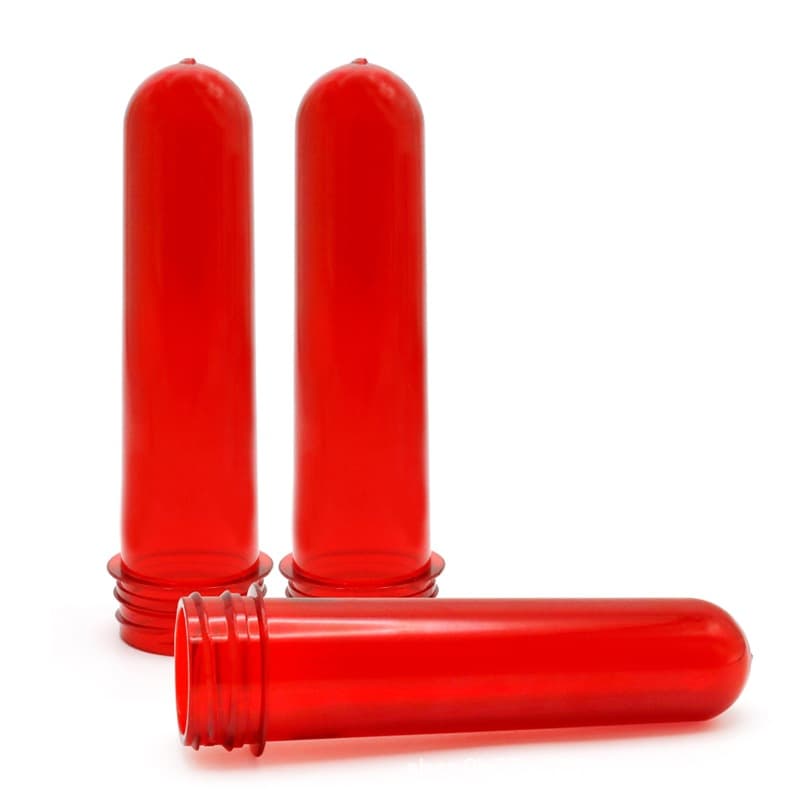Multi-specification gram weight customizable color preforms, 38mm 2Start beverage-red PET tube preforms