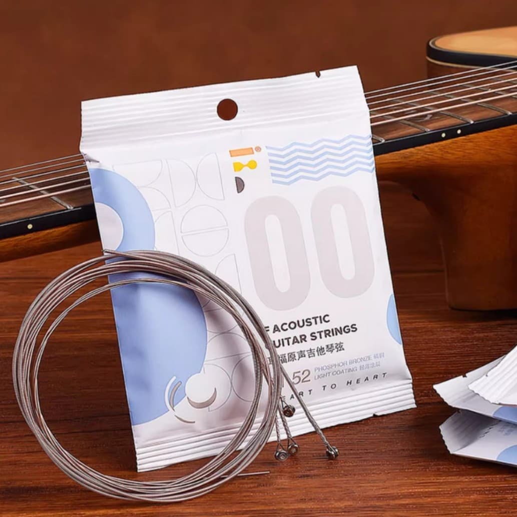 Erfu Guitar Strings 00 Coated Anti-Rust Acoustic Guitar Strings Set of 6 011012 Full Set Wood Guitar Strings