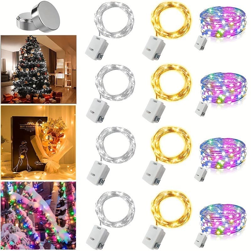 2026 New Cross-border Drop Shipping Fairy Tale Light Battery Powered with 3 Speed Modes, 7 Feet, 20 LEDs