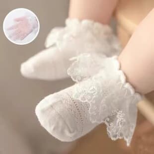 Baby Lace Socks, Summer Thin Breathable Mesh Socks, Sweet and Comfortable, Non-Binding Newborn Socks