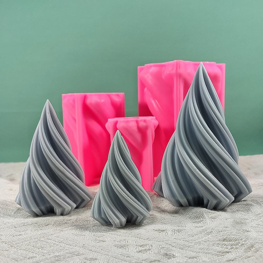 New tapered irregular silicone mold scented candle plaster art diy handmade indoor C98-C96