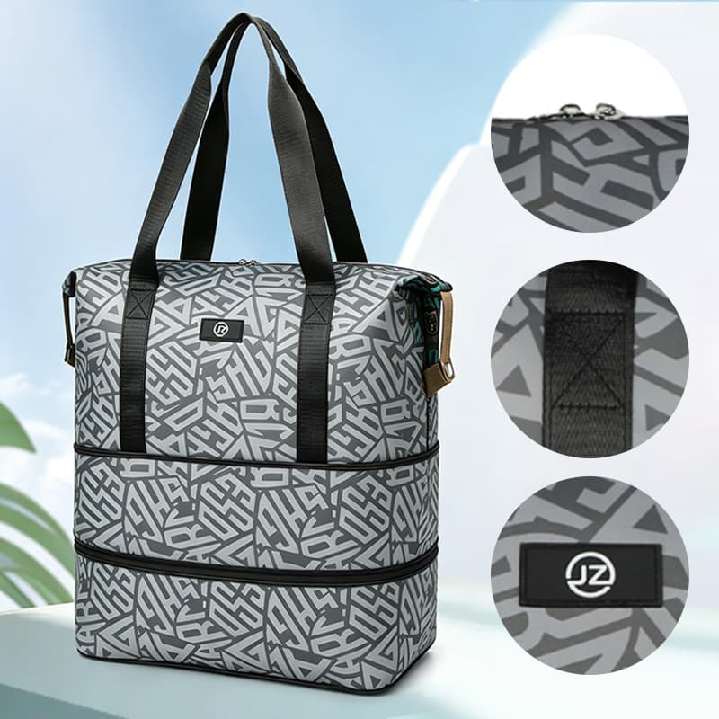 Expandable Short Trip Cartoon Travel Bag Storage Luggage Bag Quilt Lightweight Storage Bag Tote Gym Bag for Women