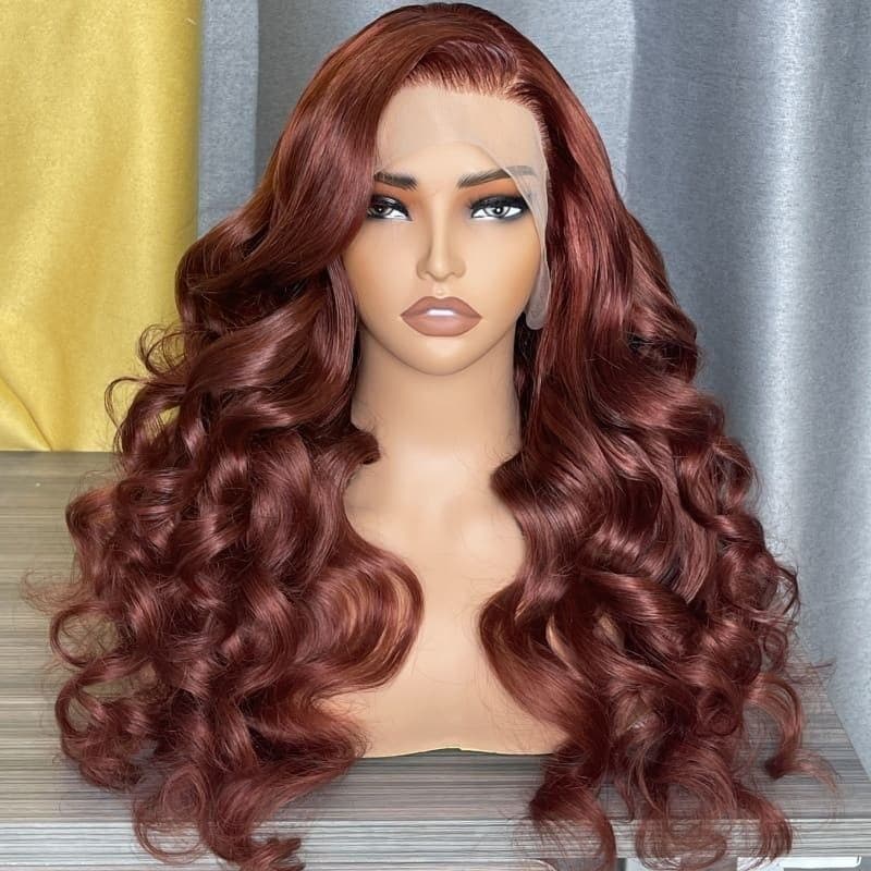 Factory Direct Reddish Brown High-Temperature Hair Wig