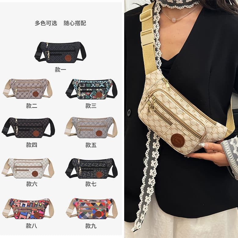 New style waist bag for women, outdoor casual wear, mobile phone bag, multi-functional chest bag, business cashier wallet, travel bag