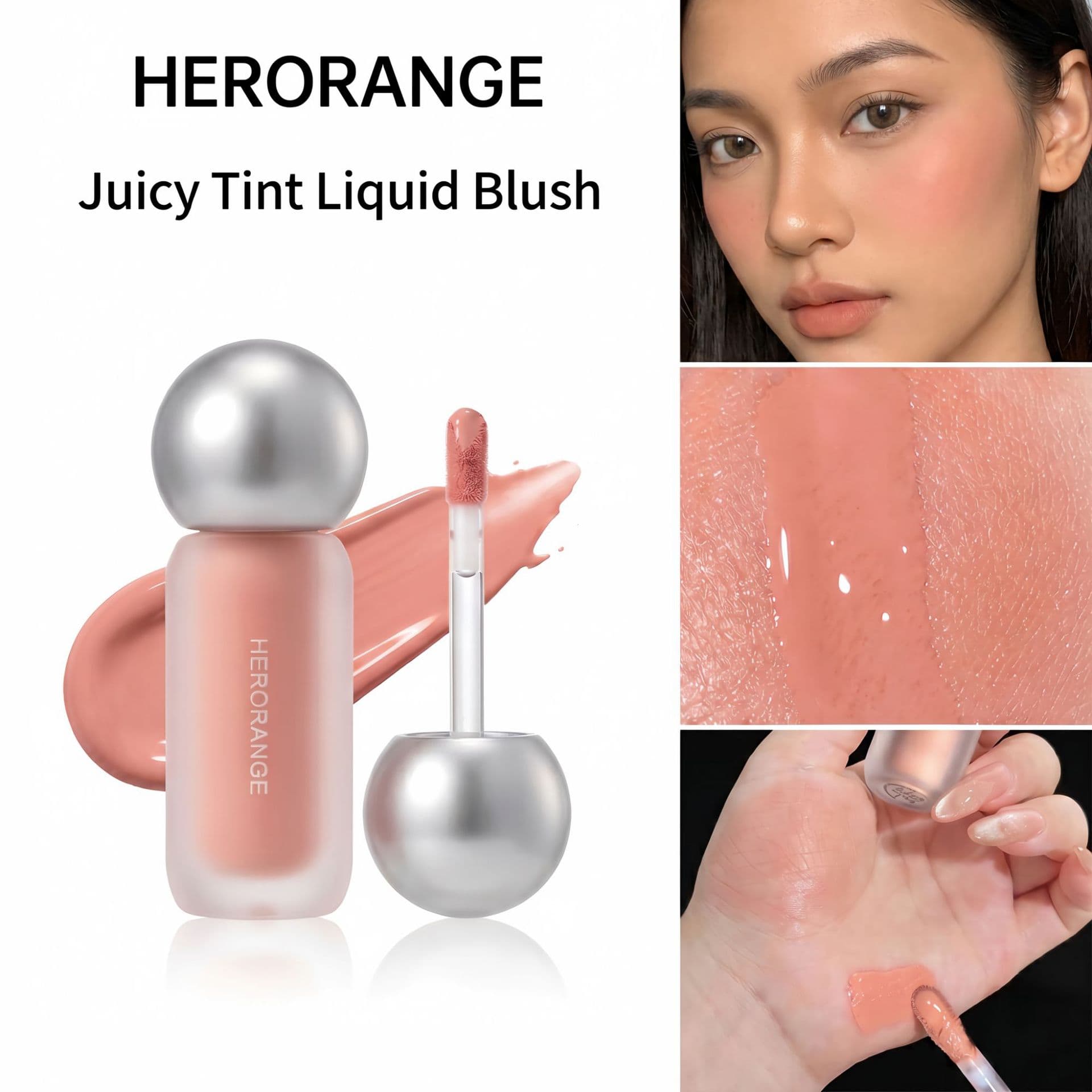 Southeast Asia trending liquid blush with expanding and contracting color, high saturation, clear and translucent cross-border cosmetic blush
