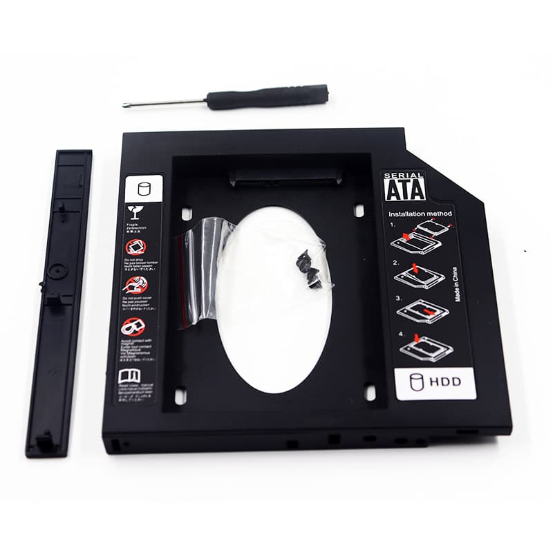 Manufacturer Laptop 12.7/9.5mm Optical Drive Bay Hard Drive Bracket SSD Solid State Bracket SATA3 Plastic Version