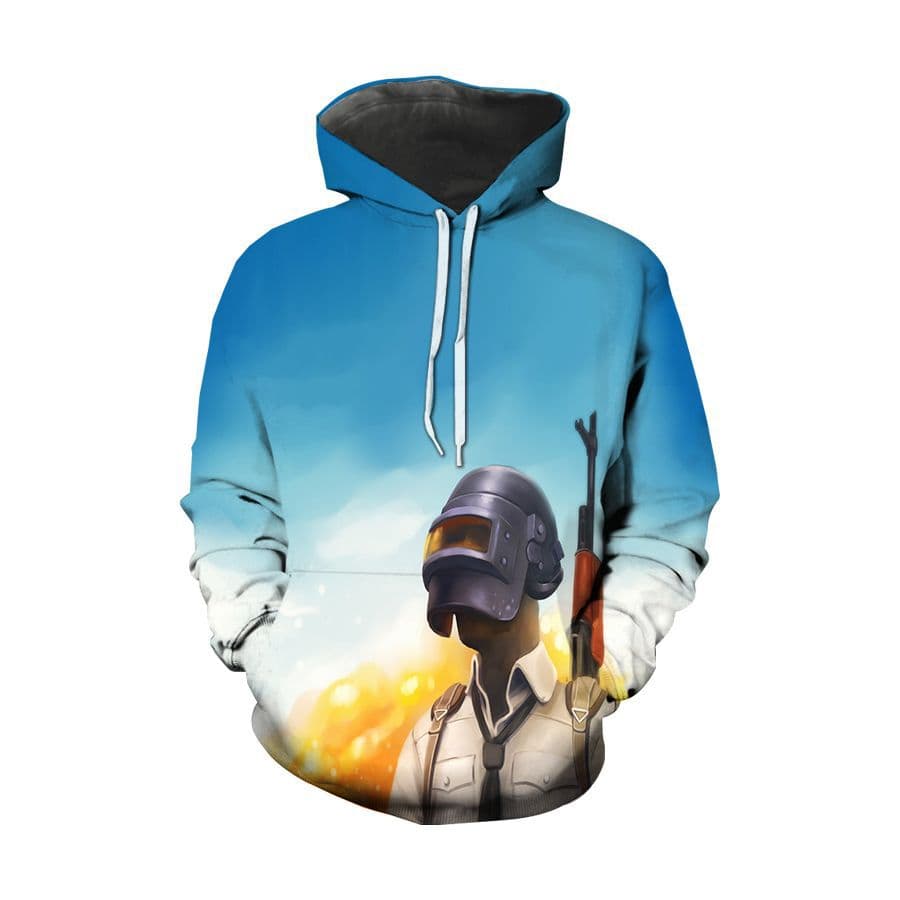 2022 European and American Game PUBG PlayerUnknown's Battlegrounds Peripheral 3D Hoodie Loose Fit with Hood Factory Direct Supply Cross-Border Source