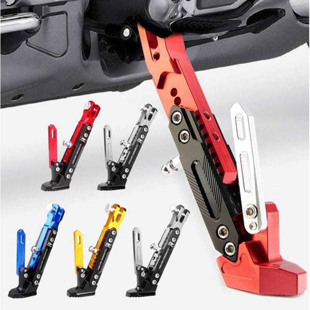 Universal Motorcycle Kickstand Modified CNC Adjustable Parking Stand Electric M3 Anti-Slip Support Side Stand