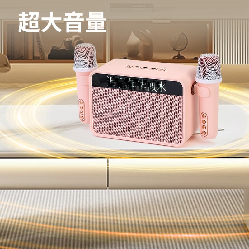 New Y-16 Lyrics Display Smart Bluetooth Speaker with Dual Microphones for Home Karaoke