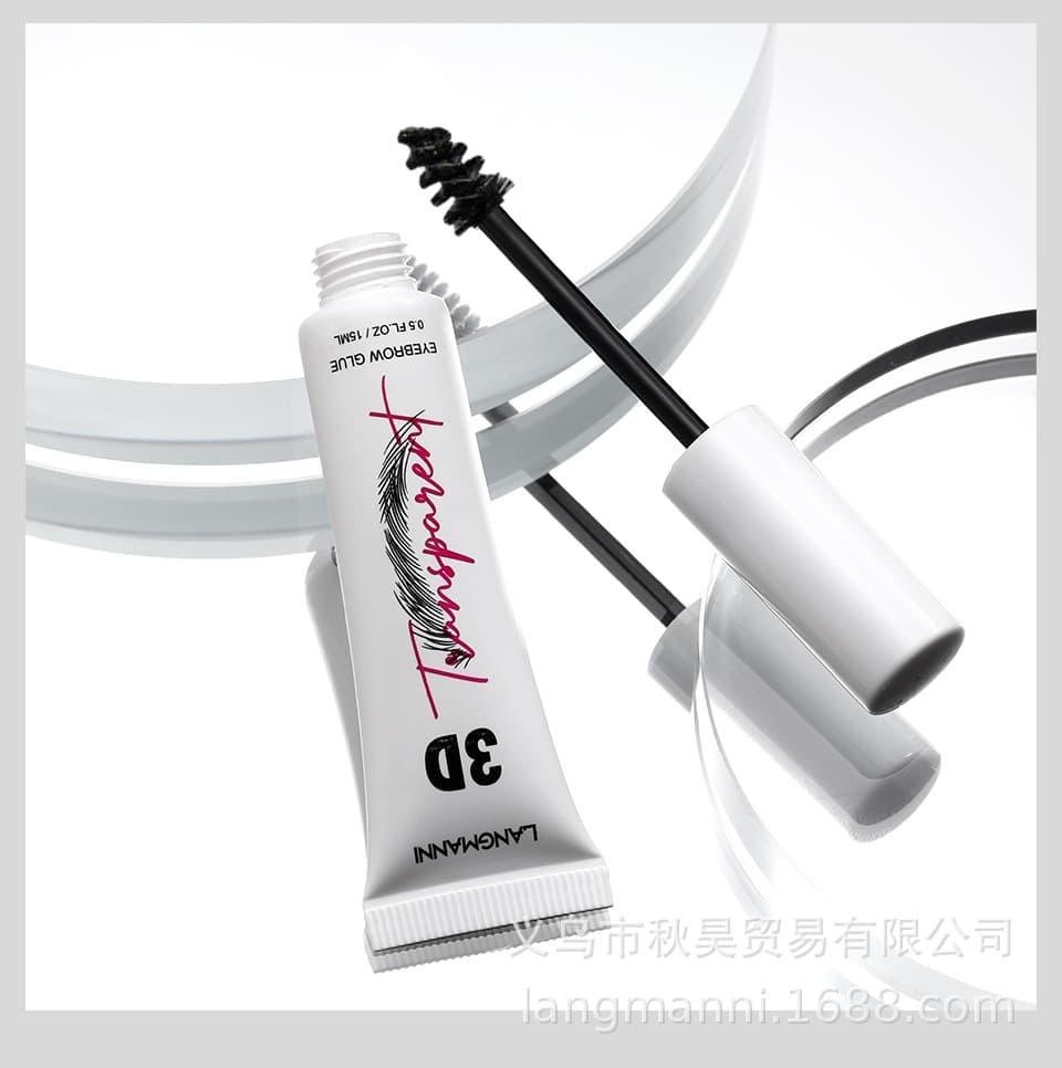 Cross-border Exclusive Langmanni 3D Shaping Eyebrow Gel, Waterproof, Color-Fixing, Natural Wild Eyebrow Gel
