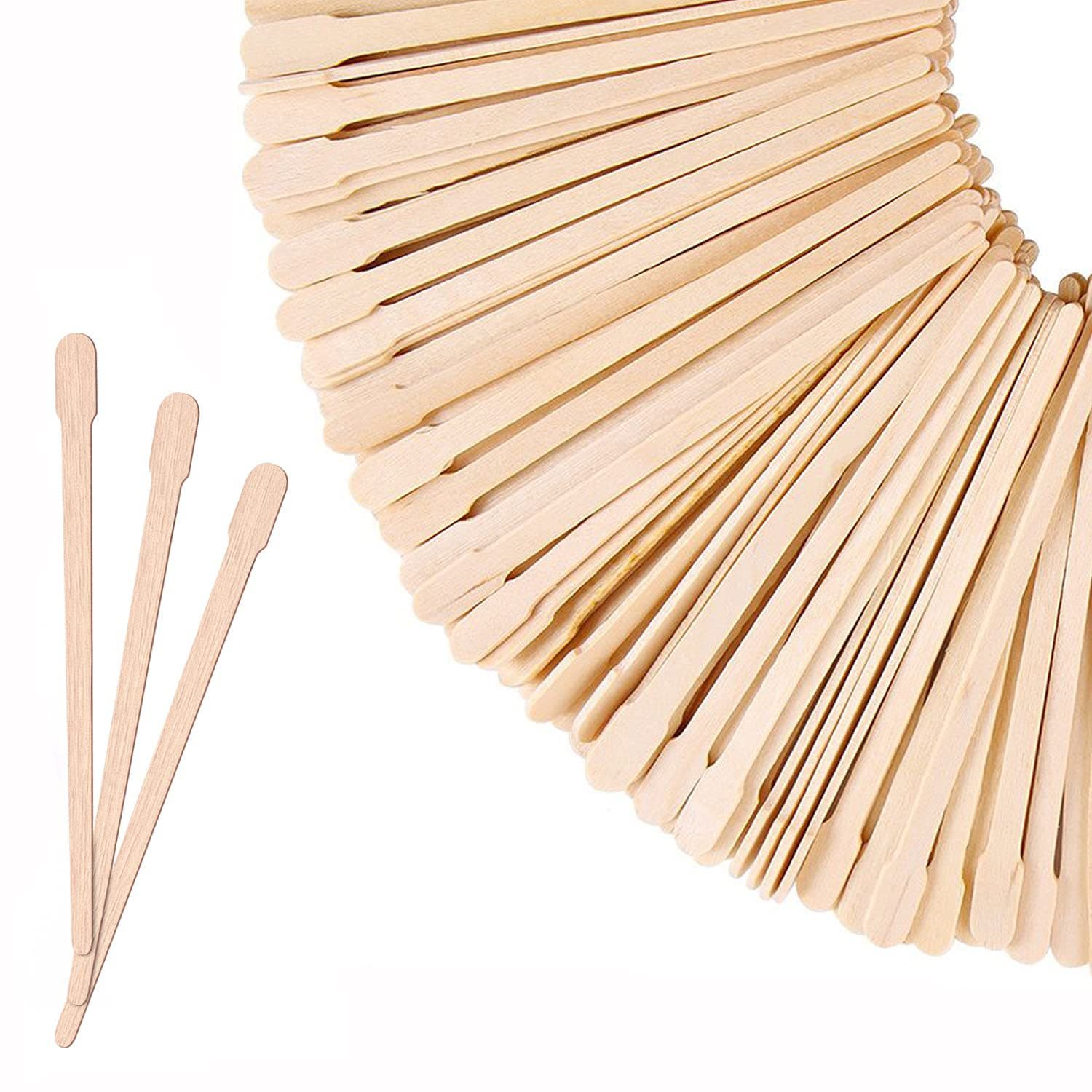 Cross-border Disposable Beeswax Wooden Sticks for Waxing, Wax Application Sticks, Eyebrow Shaping Sticks, 88mm Pointed Tip