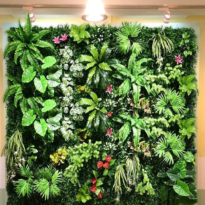 Wholesale Artificial Green Plants and Grass for Plant Wall Decoration Accessories, Office Plastic Colorful Green Fake Bonsai