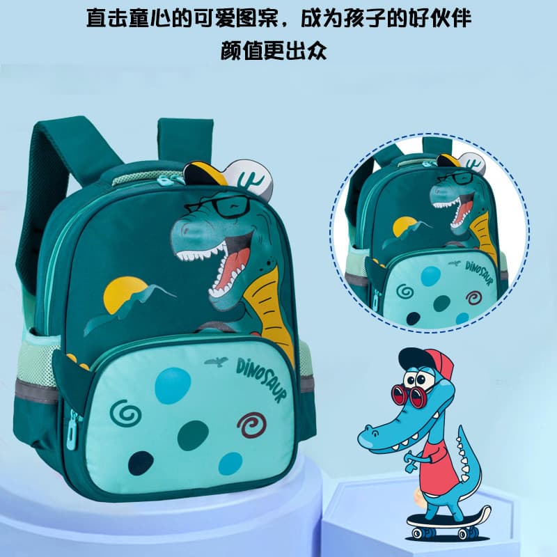 New Anime Cartoon Lightweight Backpack for Boys and Girls, Cute Dinosaur Kids Backpack for Preschool and Elementary School