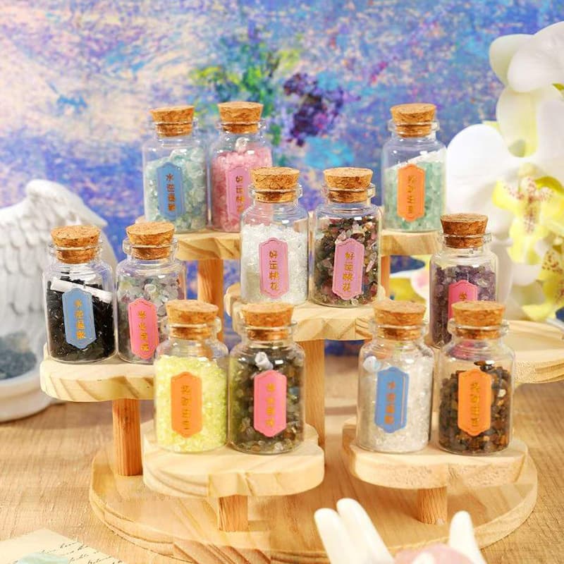 Qing Yi Fang Crystal Gravel Wish Bottles (36 pcs/Display Box) - Not Sold Individually, High-Aesthetics Wish Bottles
