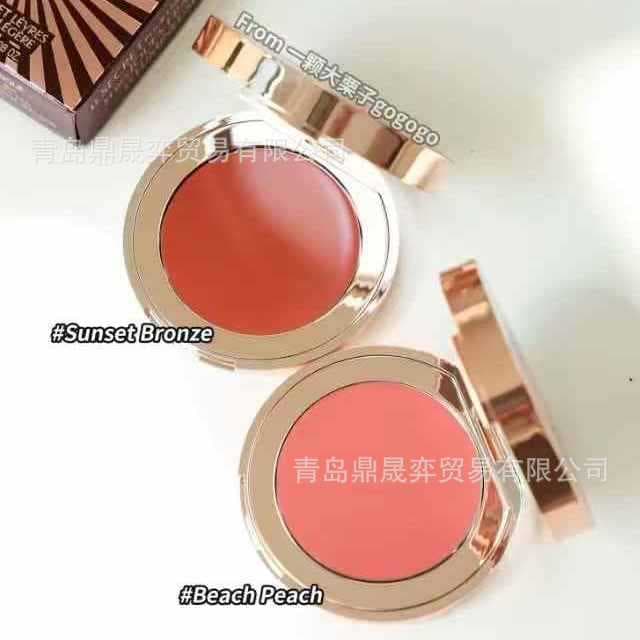 Cross-border Foreign Trade New Product: C T T Lip and Cheek Gloss Dual-Use Pan Lip Blush Cream 2.5g, Beach Peach