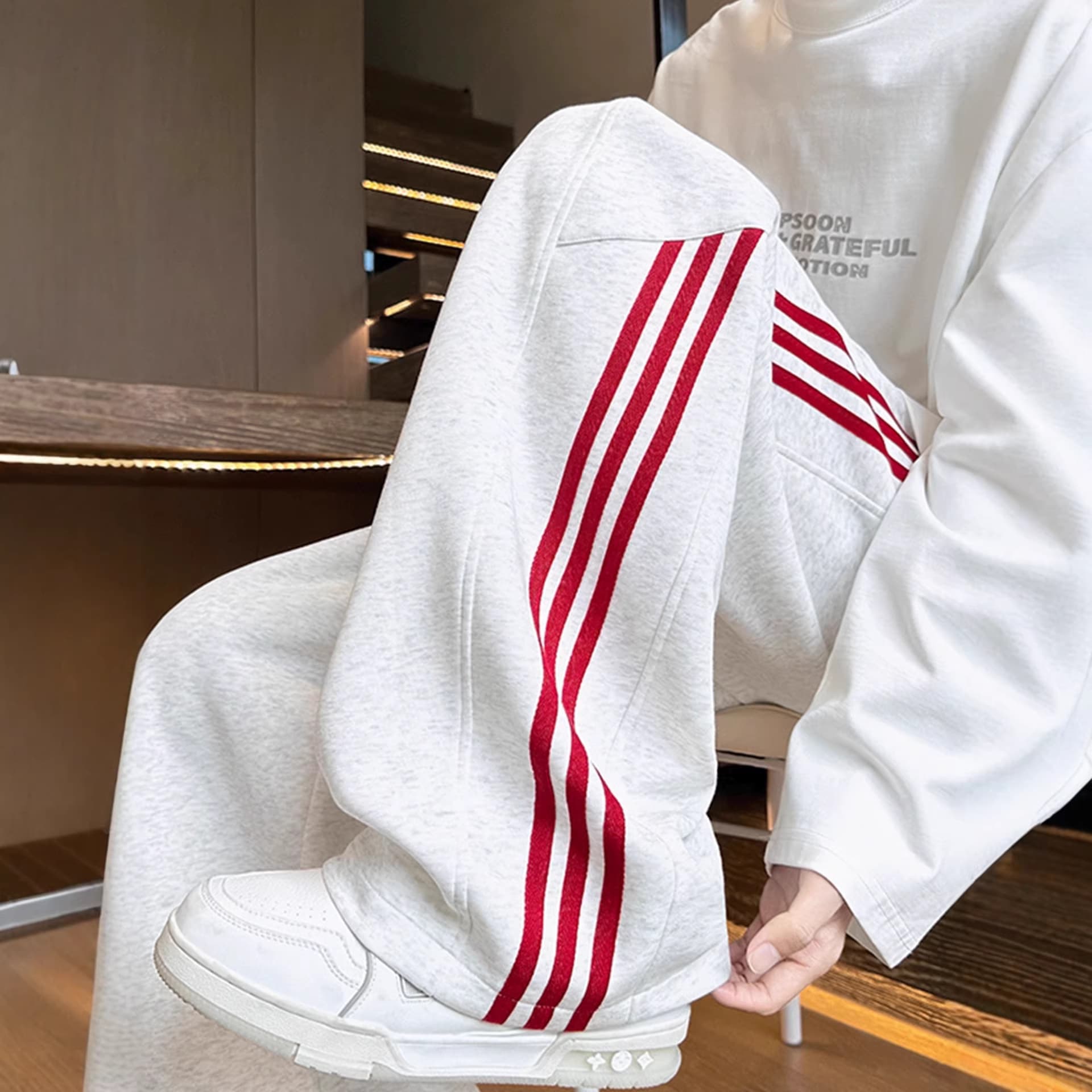 Factory Direct Sweatpants Unisex Spring Autumn American Style Casual Loose Straight Wide Leg Heavyweight Sports Pants