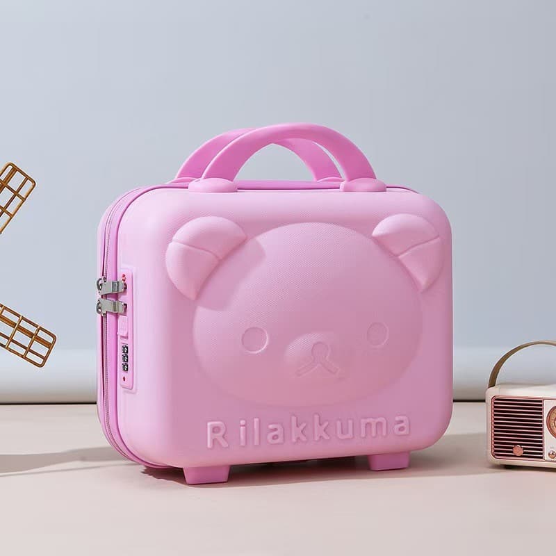 Portable cosmetic case 14-inch lightweight small suitcase cute cosmetic case suitcase mini storage suitcase