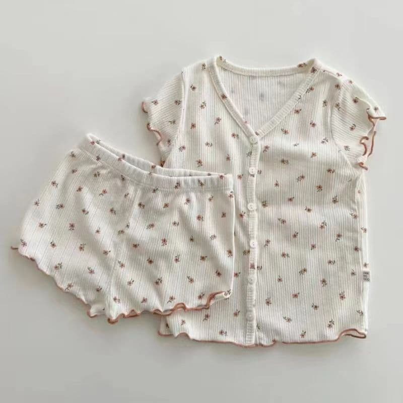 Thin baby girl summer clothes soft and skin-friendly small lace home clothes set baby short-sleeved two-piece cotton set