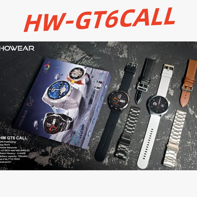 HW-GT6 Call Smart Watch Bluetooth Calling APP Download 4G SIM Card Full Netcom Round Screen Smart Watch