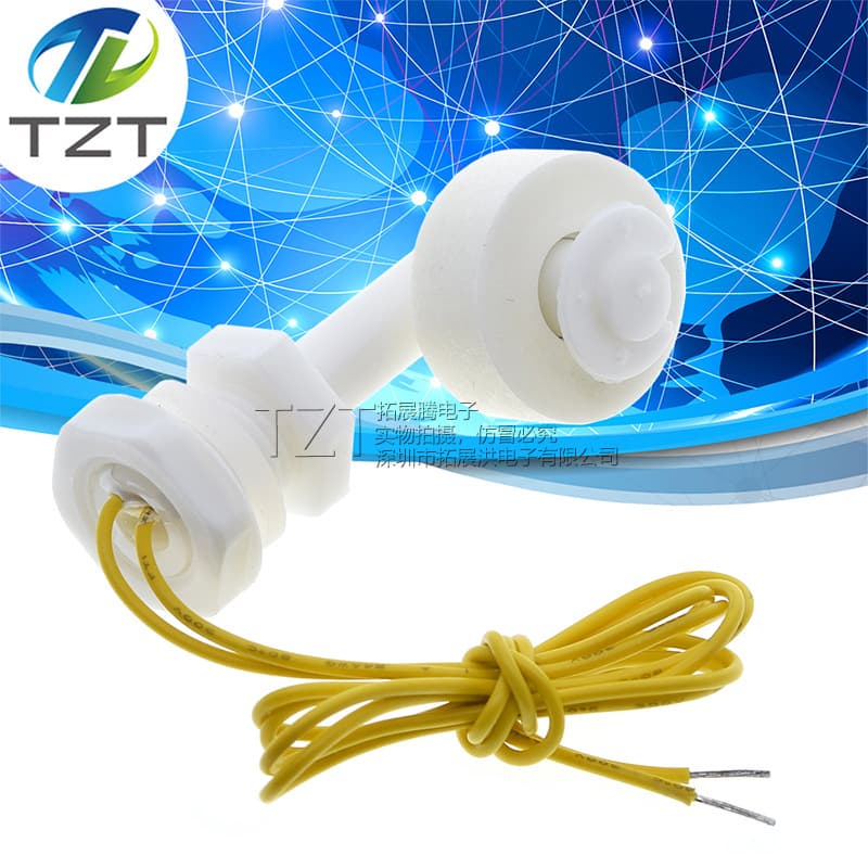 PP Low Voltage Right Angle Float Switch Liquid Level Switch Water Level Switch Liquid Level Sensor Corrosion-Resistant Plastic Float