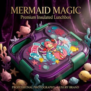 Cross-Border Exclusive Kids Lunch Box, Food-Grade Leak-Proof Divided Lunch Box, Cartoon Multi-Theme Toddler Lunch Box, Factory Direct