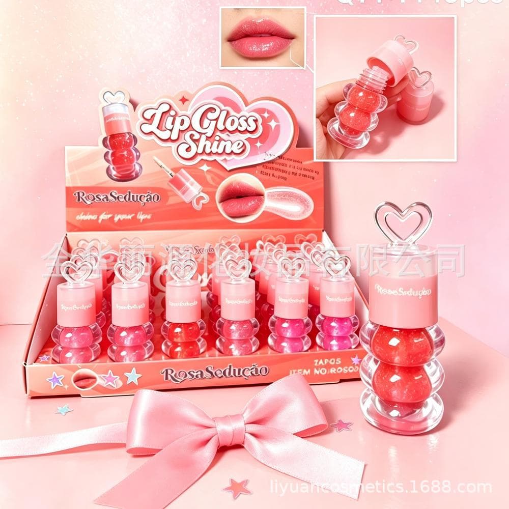NEWEST Export Stock OEM Brazil Fruit Honey Lip Oil LIPHONEY Lip Gloss Keychain Honey Lip Gloss