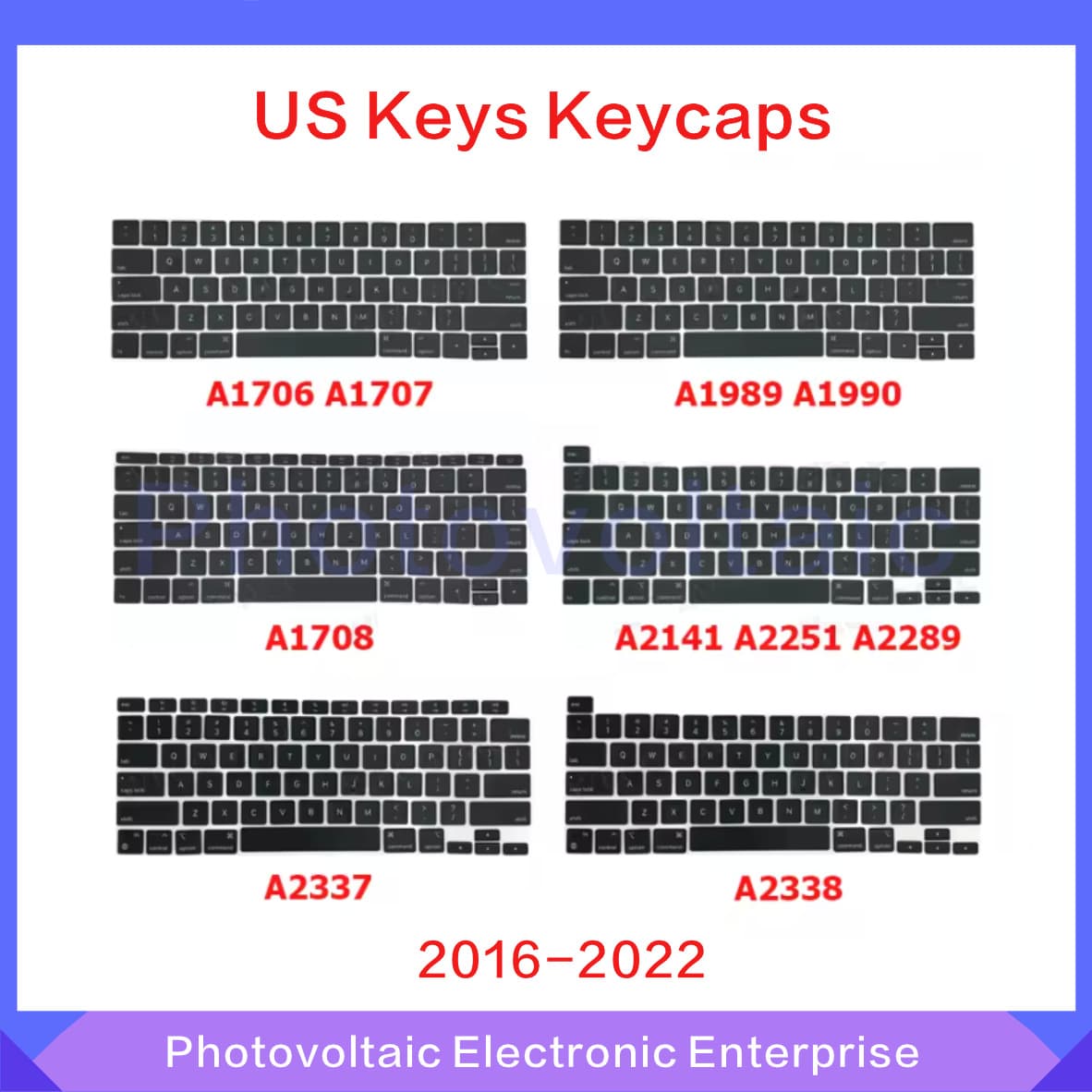Compatible with Apple laptop keycaps A2338, A2337, A2141, A2442, A2485, and A2681 - brand new keycaps and buttons.