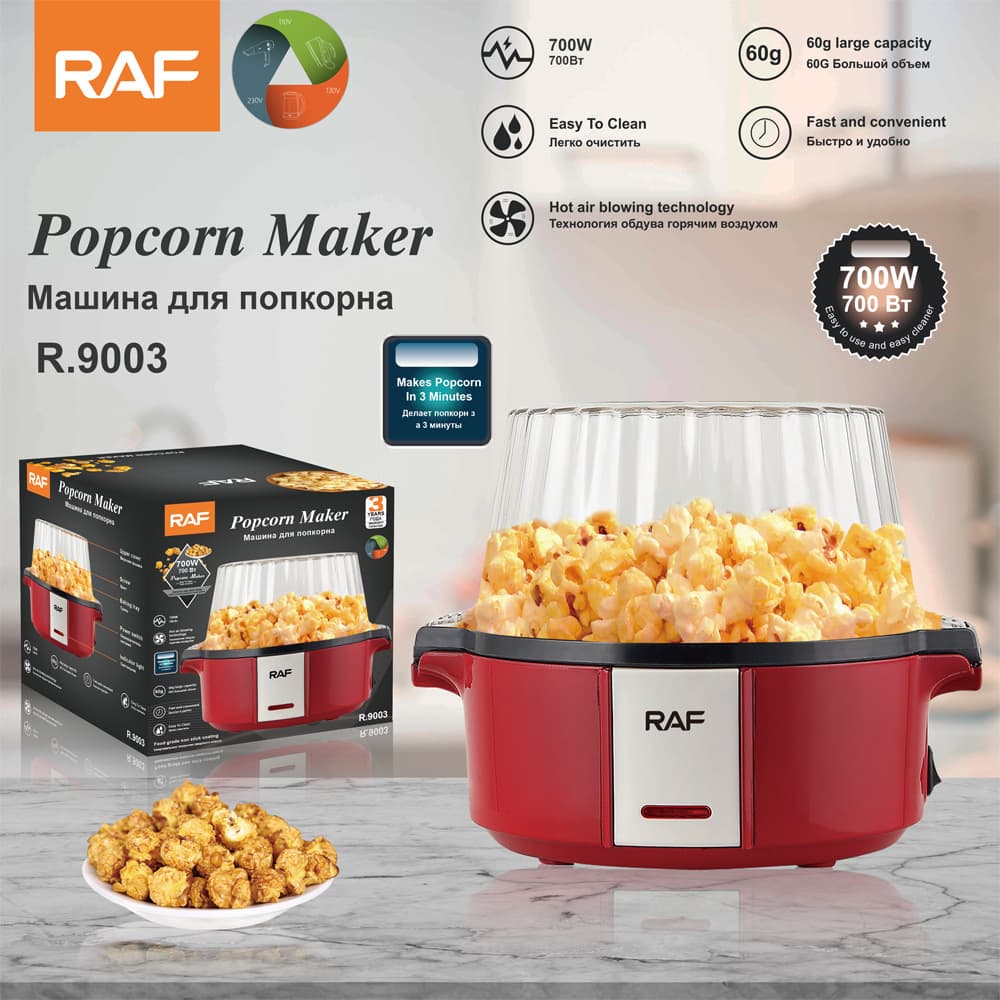 RAF European Standard Fully Automatic Popcorn Maker, Mini Home Appliance, Popcorn Maker for Home Use, R9003