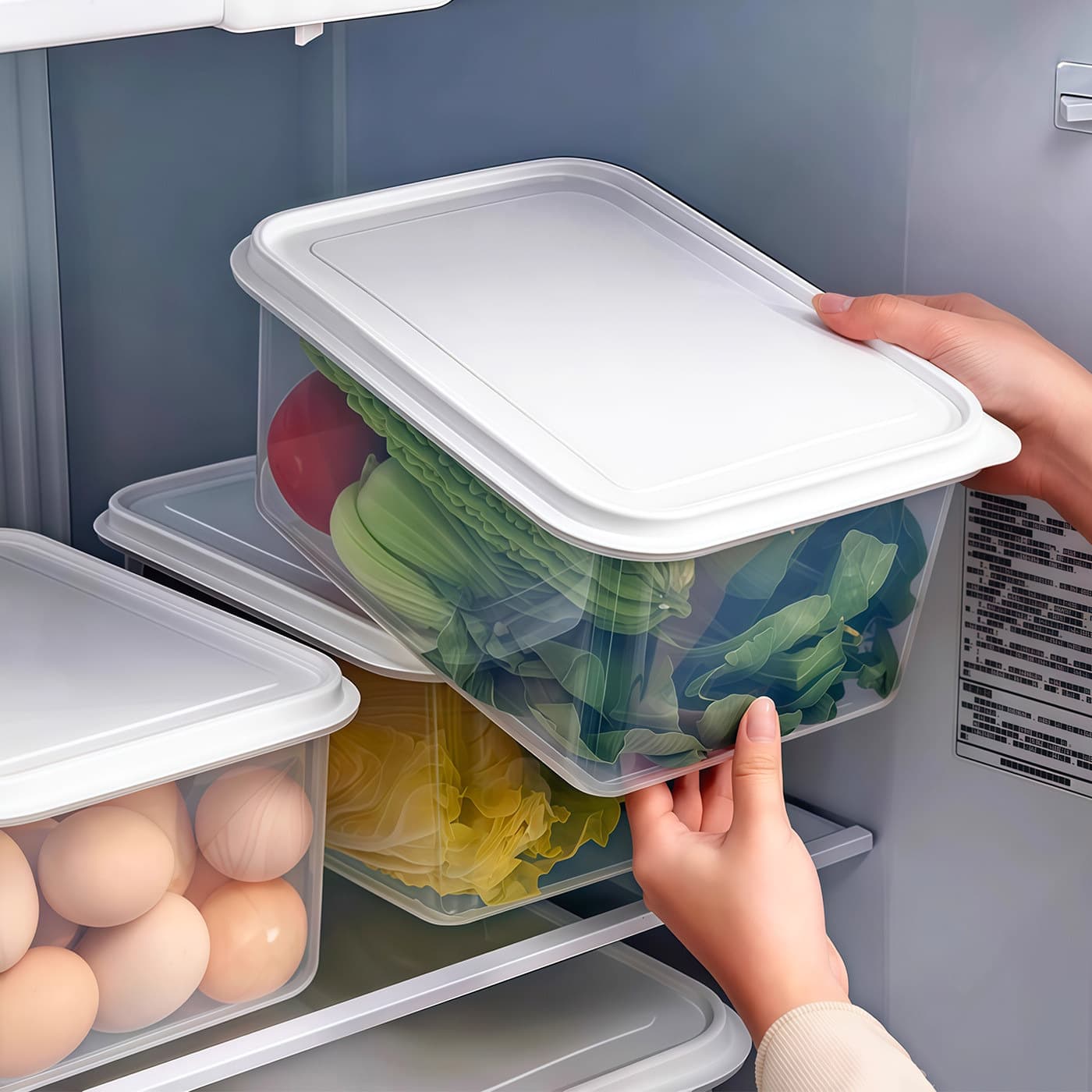 Food Storage Container Kitchen Refrigerator Fresh-Keeping Box Freezer Sealed Lunch Box Microwave Plastic Thickened Bento Box