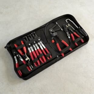Cable Pull Hose Clamp Pliers 9PC Set Zipper Bag Packaging Cross-border Export Hot Tiger Type Clamp Pliers Clamp Vice Pliers Oil Pipe Pliers