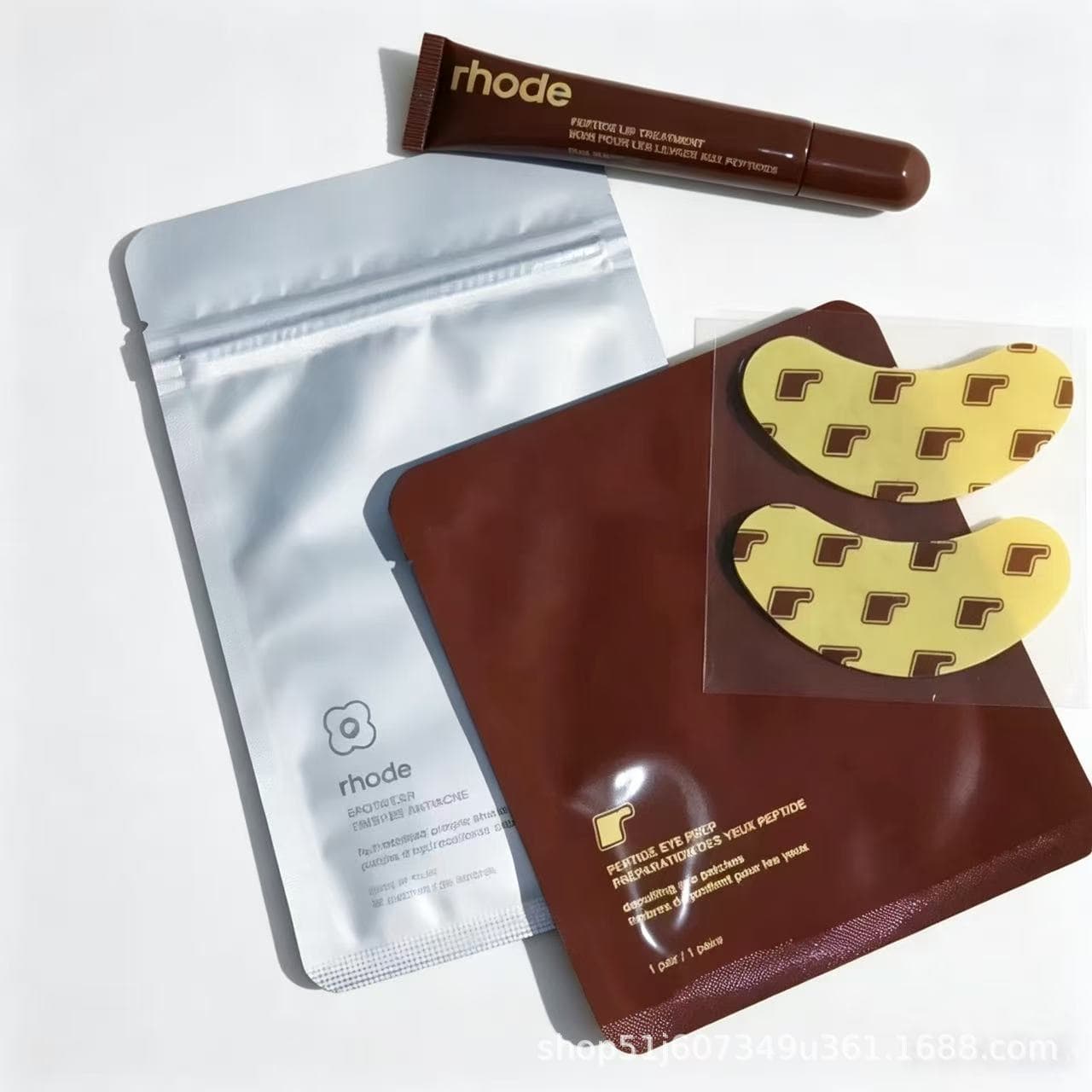 Cross-border New Product rhode Best-selling Peptide Eye Patches Banana Flavor Skin Peptide Eye Essence Patches 6 Pieces Pack