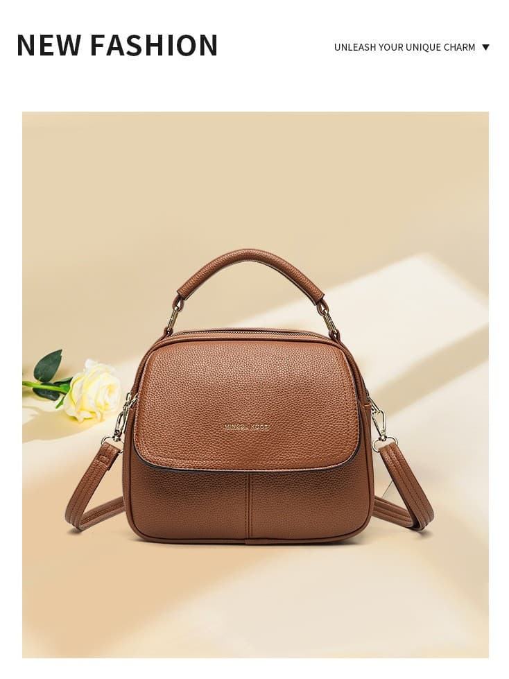 MINCOL KOGE 2026 New Women's Backpack Litchi Pattern Handbag Drawstring Bucket Bag Large Capacity Women's Bag Wholesale
