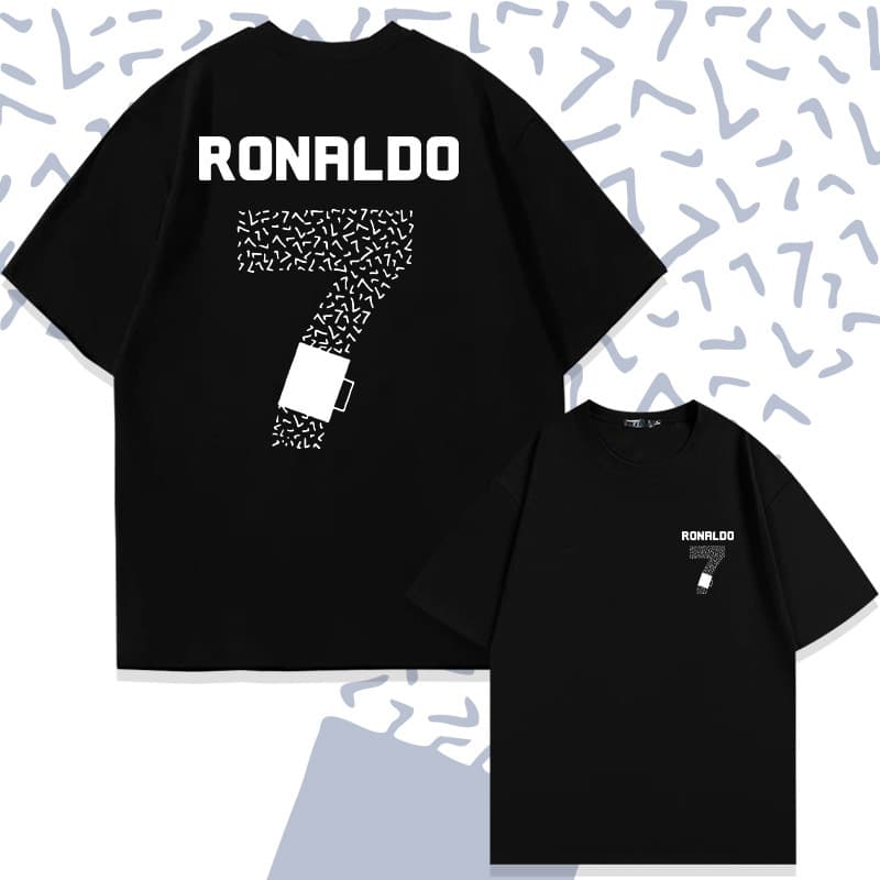 2026 New Model Portugal Team Cristiano Ronaldo Fan Short-Sleeve T-Shirt Men's Summer Heavy Cotton Fashion Support Shirt