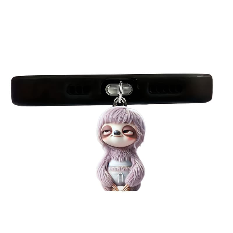 Amazon New Charming Acrylic Flat Sloth Dust Plug