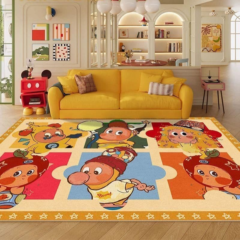 Cartoon Star People Living Room Carpet Bedroom Bedside Carpet Carpet Living Room Coffee Table Foot Mat Children's Room Carpet