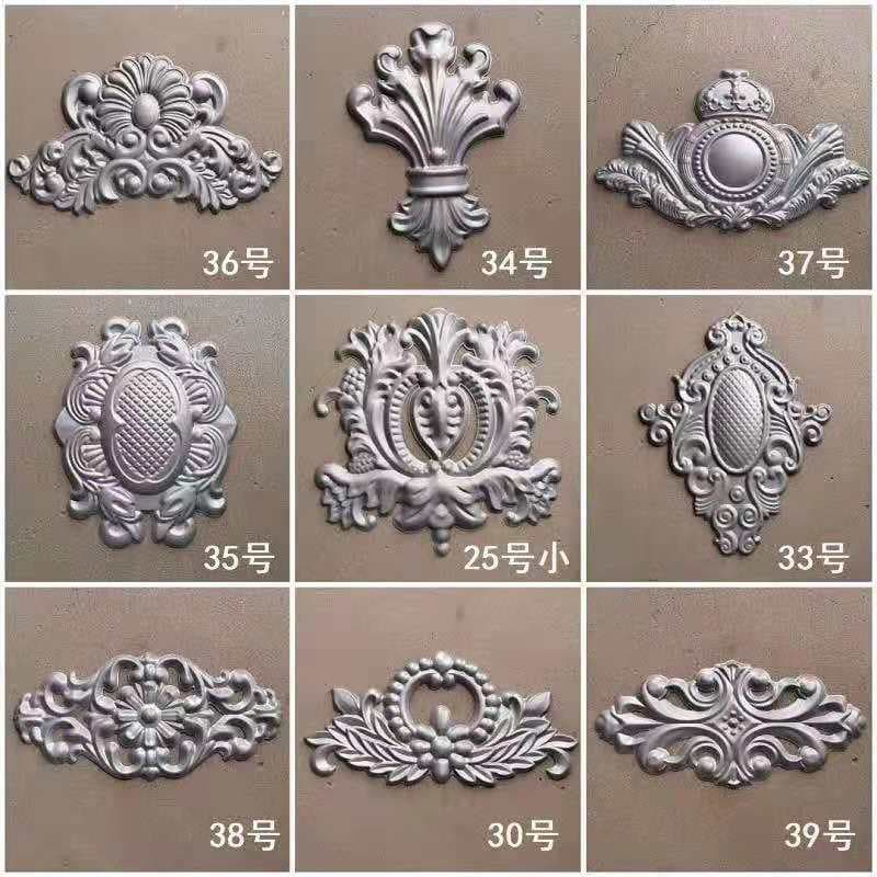 Iron Stamping Parts, Iron Sheet Gate Top Flower, Jade Imitation Aluminum Door Core Corner Flower Pieces, Welded Door Decoration Accessories